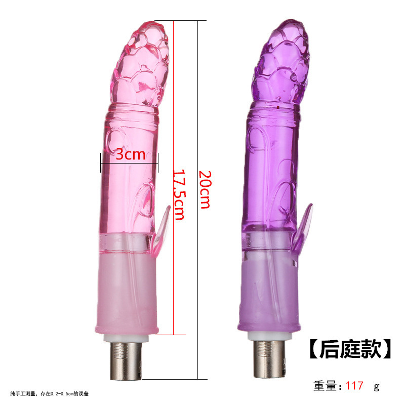 Accesorios de cañón telescópico femenino cristal transparente tras patio suave conector de cañón de tres agujeros analógico artículos para adultos