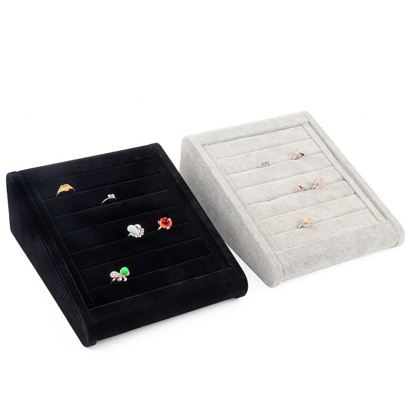 블랙 벨벳 링 디스플레이 스탠드