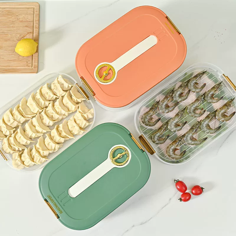 High -end portable dumpling box Kitchen Household Multi -layer Dumpling Box Frozen Stupid Egg Box Fresh Box