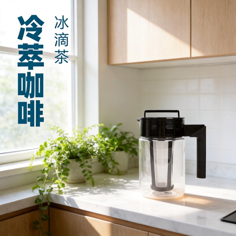 Large capacity cold brew coffee pot Lengcui teapot with filter screen household plastic ice coffee pot teapot factory wholesale Large capacity cold brew coffee pot Lengcui teapot with filter screen household plastic ice coffee pot teapot factory wholesale