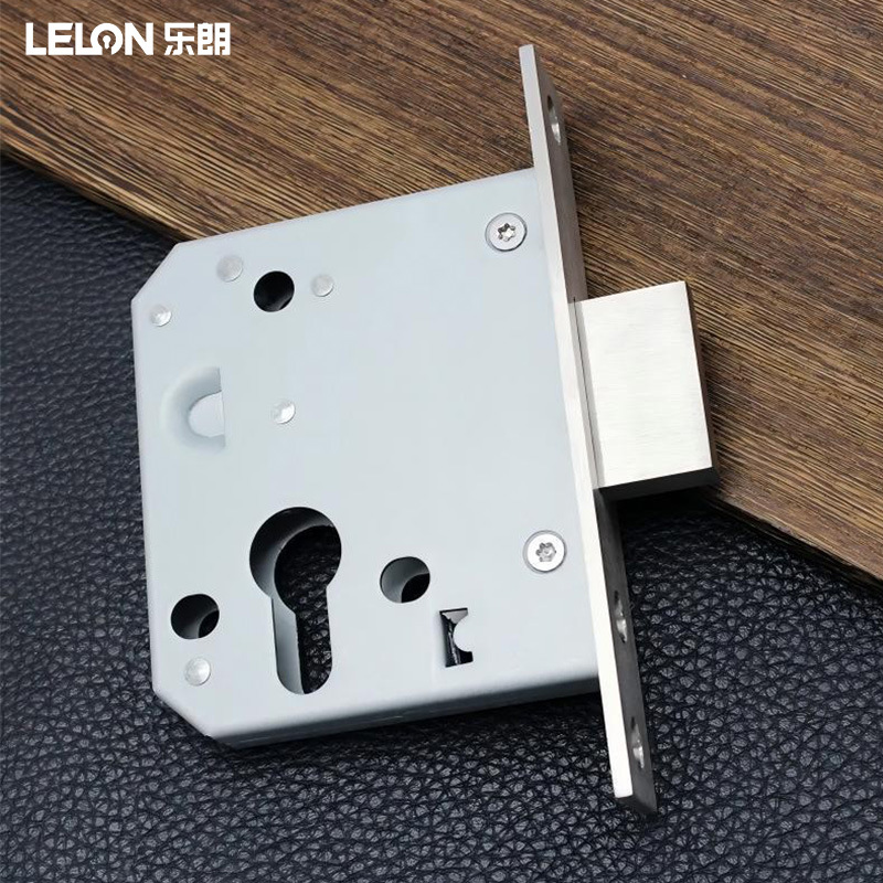 Acero inoxidable estándar europeo 304 cuerpo de cerradura de canal 55 margen unilateral cuerpo de cerradura de lengua puerta de fuego puerta de bomberos cuerpo de cerradura de tubo de pozo