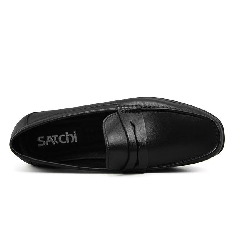 Zapatos de cuero de negocios para hombre, cómodos pies suaves, anchos, zapatos Lefu Doudou, zapatos casuales de primavera para hombre de alta calidad