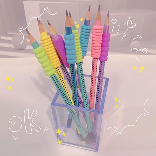 Macaron sponge pen holder sponge pen cover protects fingers anti-slip and anti-callous pencil cover