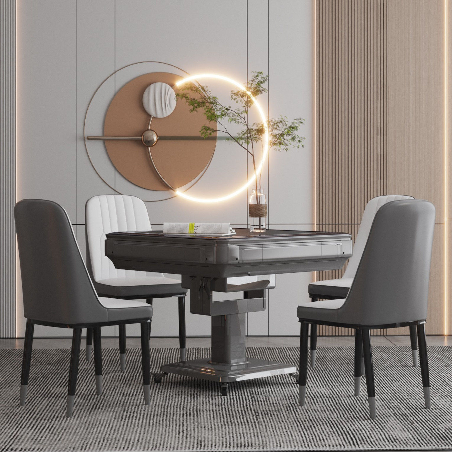 Máquina de mahjong eléctrica plegable doméstica máquina de mahjong automática tabla de mahjong automática especial para sala de ajedrez y tarjetas