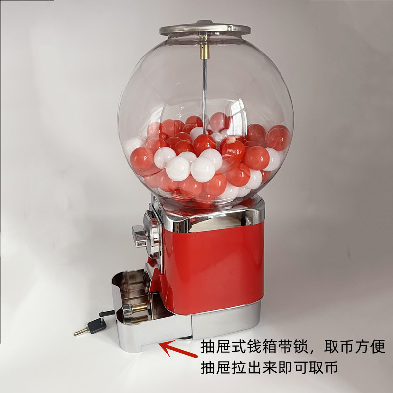 Pequeña máquina comercial de gashapon, máquina de pelota elástica, máquina de juguetes de escritorio para niños, máquina redonda de dulces, máquina interactiva que funciona con monedas