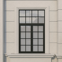 潮盛定制法式复古老钢窗60系列断桥铝合金平开落地窗户别墅隔音黑