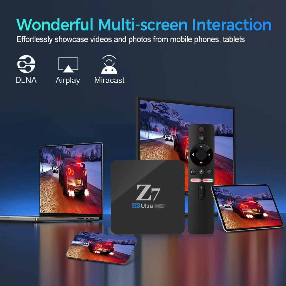 Z7 HD 4K сетевой TV Box 2+8, 5G двухдиапазонный Android видеоплеер для внешней торговли
