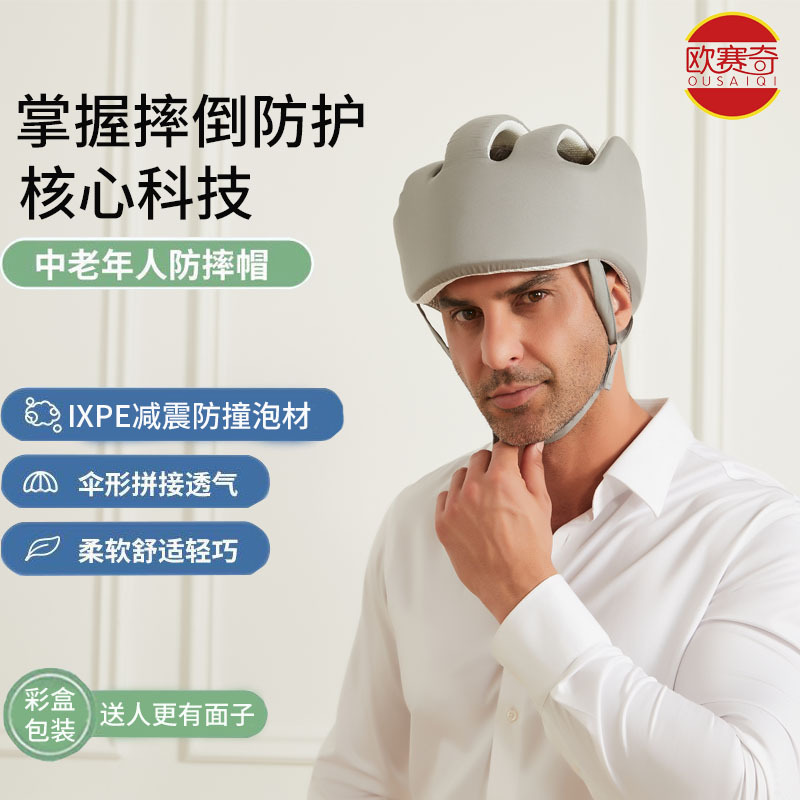 Anti-Fall Head Protection Artifact for Middle-Aged and Elderly Adults, Anti-Collision and Anti-Fall Head Protection Cap, Anti-Collision Helmet, Sweat-Absorbent and Breathable
