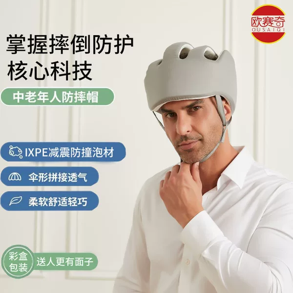 Anti-Fall Head Protection Artifact for Middle-Aged and Elderly Adults, Anti-Collision and Anti-Fall Head Protection Cap, Anti-Collision Helmet, Sweat-Absorbent and Breathable