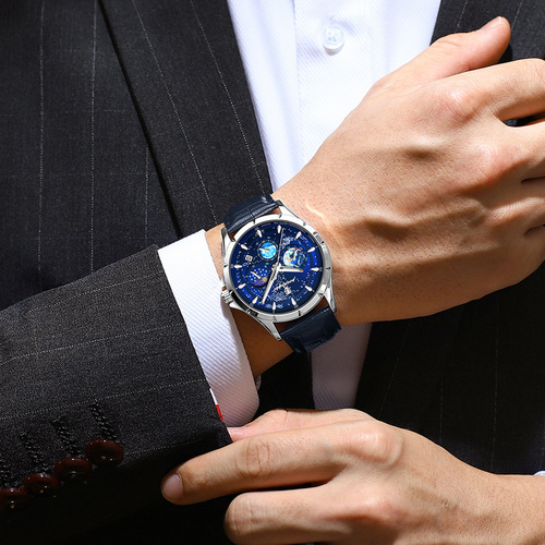 Swiss brand new luminous multifunctional men's watch waterproof quartz watch live foreign trade dropshipping