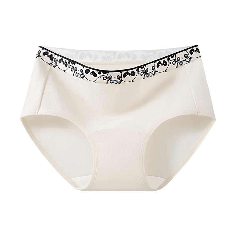 Bragas de entrepierna de algodón de oso de grado 10A entrepierna antibacteriana entrepierna larga sin costuras tipo A ropa interior de mujer de cintura media suave y transpirable de algodón