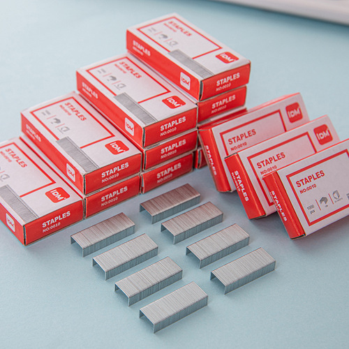 Factory direct supply of 10# staples, 1000 boxed staples, office binding, small mini 10# staples