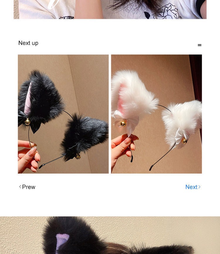 cat ears bell headband