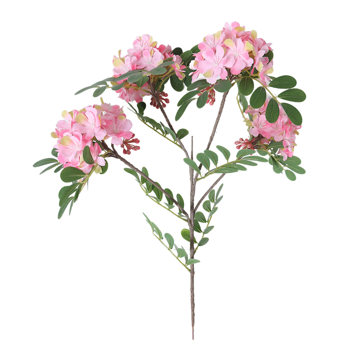 Nuevo rango transfronterizo de flores de hortenes sonrientes con flores verdes de mesa de comedor flores falsas flores de hortenes