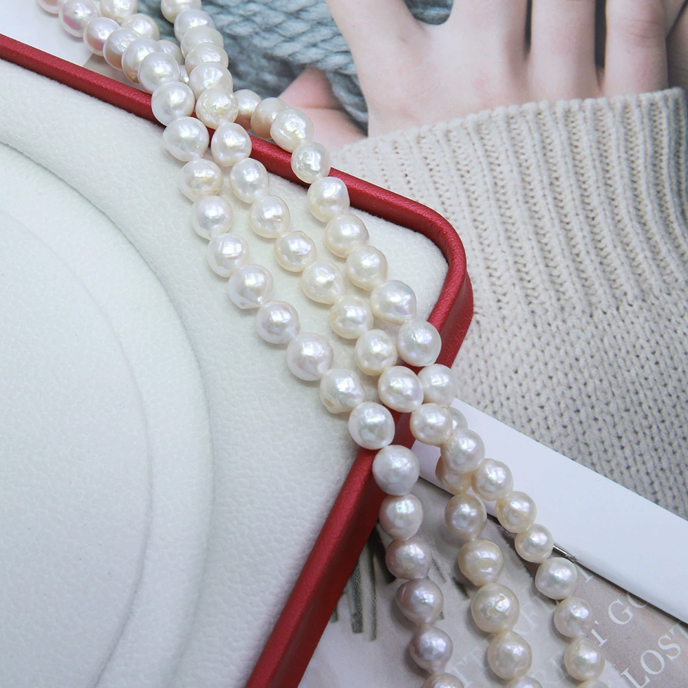 Organic beads pearl handmade, 9mm, DIY