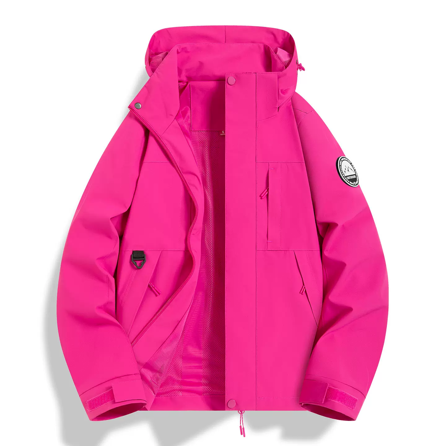 2025新款冲锋衣男女同款秋冬薄款单层防风防水大码户外登山服