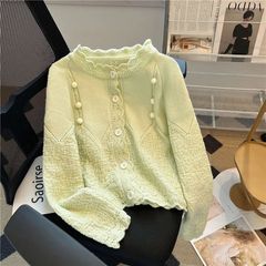 小香风外穿长袖针织开衫毛衣外套女春秋新款短款设计感小清新上衣