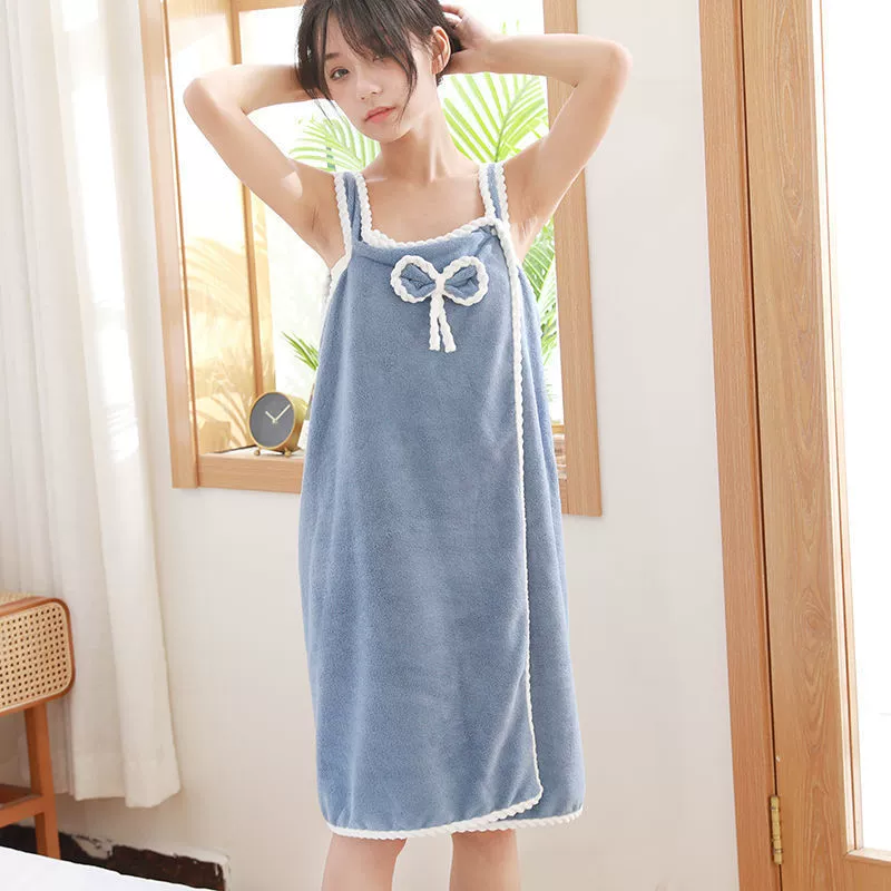 Bath towel, cute cotton soft quick dry bathrobe for elementary school students, Korean style, lifting effect