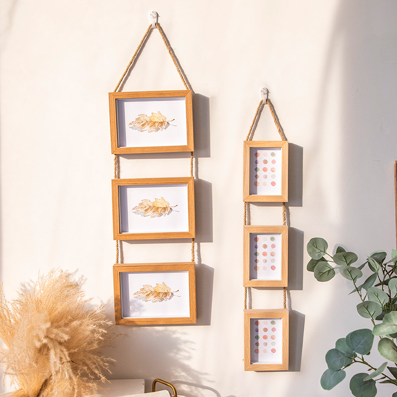 Creative one-piece photo frame 6 inches 8 inches a4 multi-frame triple children's baby photo studio washed photos made into resin photo frame