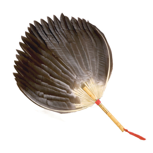New Kongming Fan Zhuge Liang Bagua Feather Fan Zhuge Props Gift Fan Craft Fan Retro Goose Feather Fan
