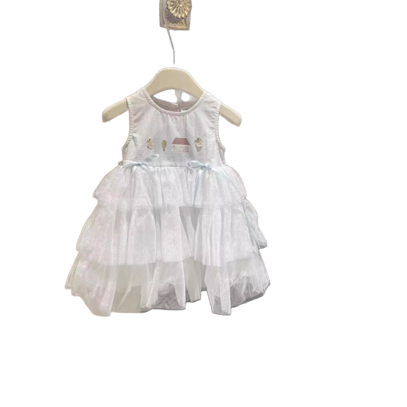 Vestido de siete niñas con limón salado, ropa de verano para niños, nueva falda de cumpleaños, falda de gasa para niños, falda de princesa, falda de pastel para niñas