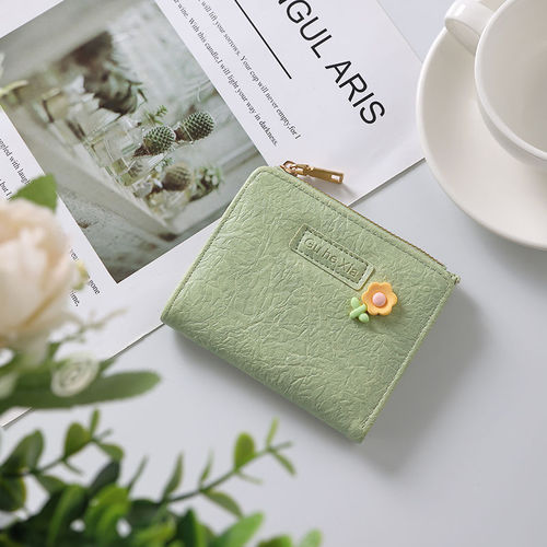 Direct Selling New Small Wallet for Women, Short Length Cute Japanese Schoolgirl Style Multi-Card Slot Card Holder Coin Purse Combo Bag