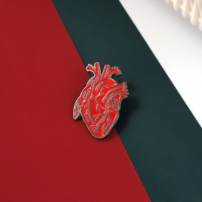 Alloy Material Novelty Pin Letter Heart Alloy Stoving Varnish Unisex Brooches