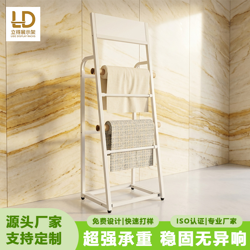 源头厂家批发布料卷展示架服装厂料子挂架电缆线收纳架铁质拆装式