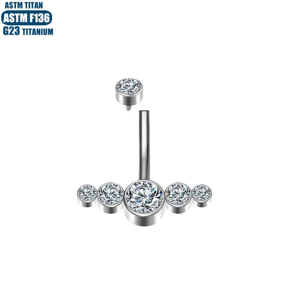 Pointed titanium steel lip stud product view