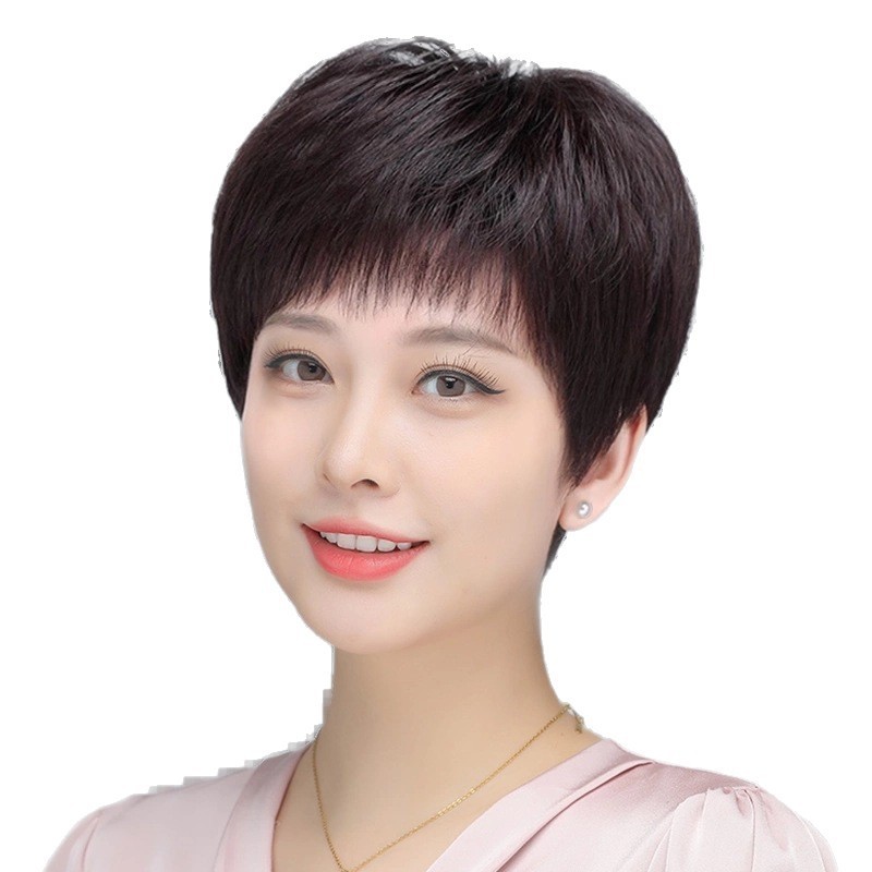 【手作りパーマ】おしゃれな大巻質感パーマフルリアルヘアマザーズフルウィッグフルヘッドカバー中高年ウィッグ|undefined