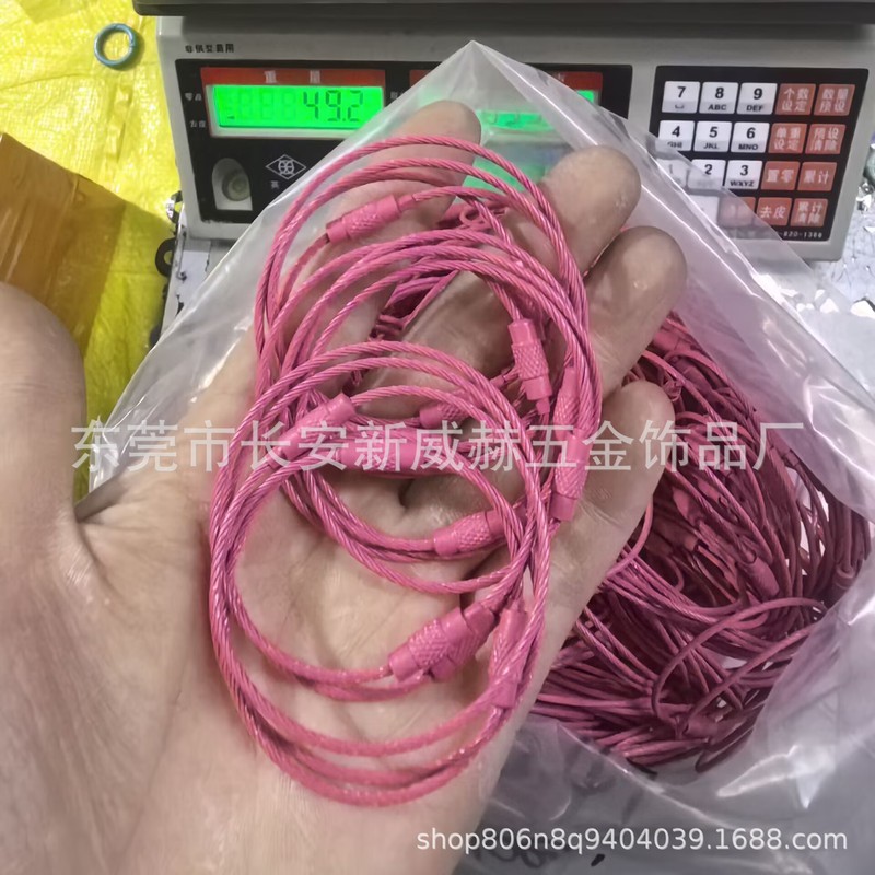 現物カラー塗装ワイヤーリング塗装ワイヤーリングステンレスワイヤーリングロープキャンディー色ワイヤーロープ|undefined