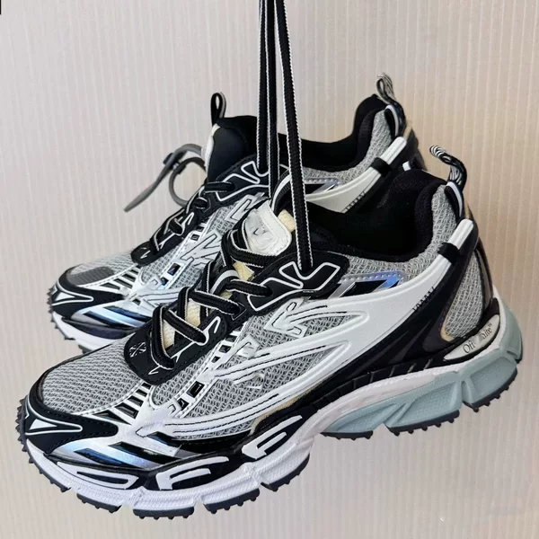 OFF-W functional thick-soled arrow dad shoes, Be Right low-top casual running shoes, OW American streetwear sneakers