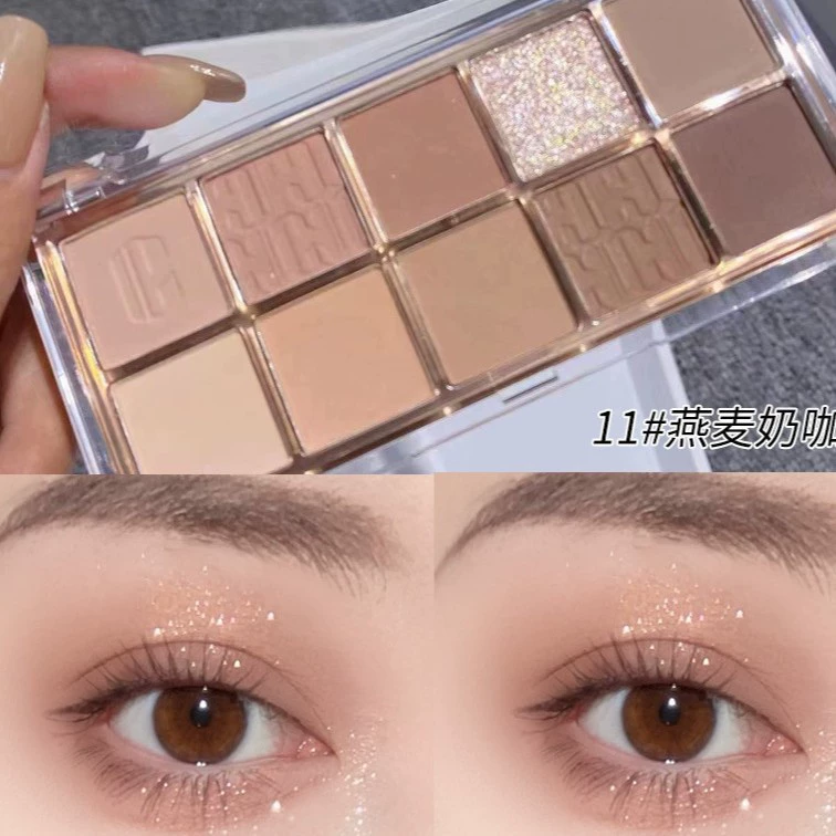 [Цвет по выбору] Набор теней для век MakeUp Sweet mint Ten Color Eyeshadow Palette Pearl matte Fine Glitter