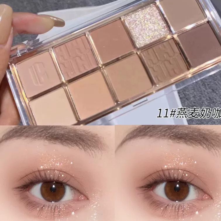 [Цвет по выбору] Набор теней для век MakeUp Sweet mint Ten Color Eyeshadow Palette Pearl matte Fine Glitter