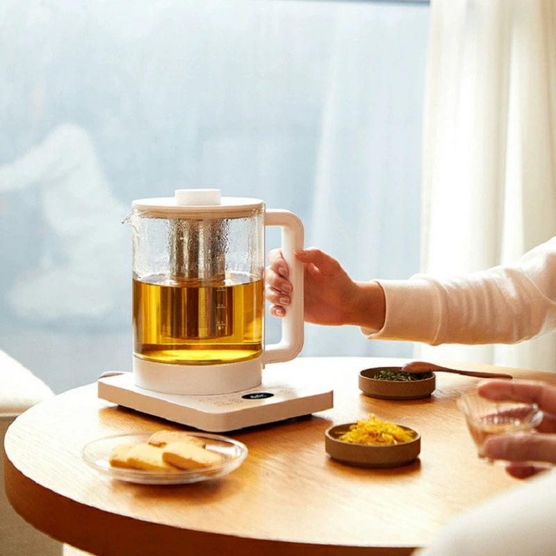 olayks L'Orek Health Bo Furnishing Multifunctional Small Automatic Office Boil Flower Teapot Glass Tea