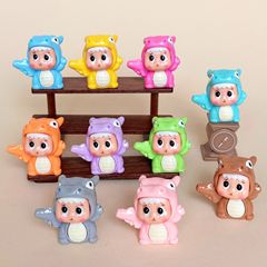实色恐龙星星人 盲袋萌粒diy饰品挂件钥匙扣公仔桌面摆件树脂配件