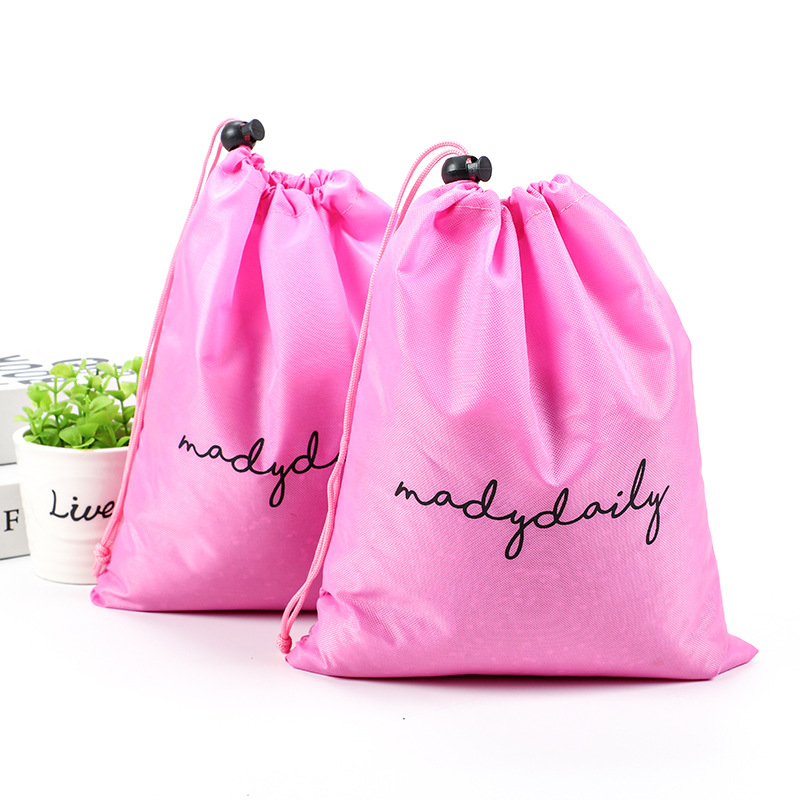 批发涤纶布束口袋可印logo收纳袋拉绳袋涤纶束口抽绳袋