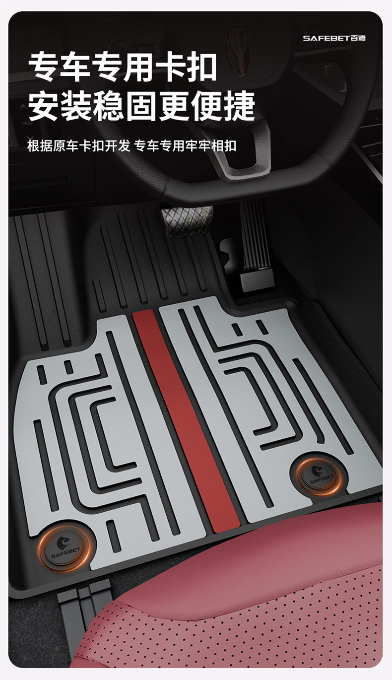 Suitable for Hongqi H6, HS3, HS5, HS6, PHEV, E-QM5, special colorful TPE car floor mats and trunk mat