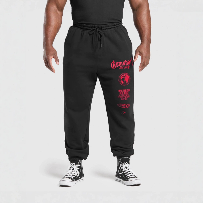 GYMSHARK Men's Sports Pants Joggers Gym Muscle Fitness Casual Pants Cotton Printed Trousers GYMSHARK Men's Sports Pants Joggers Gym Muscle Fitness Casual Pants Cotton Printed Trousers