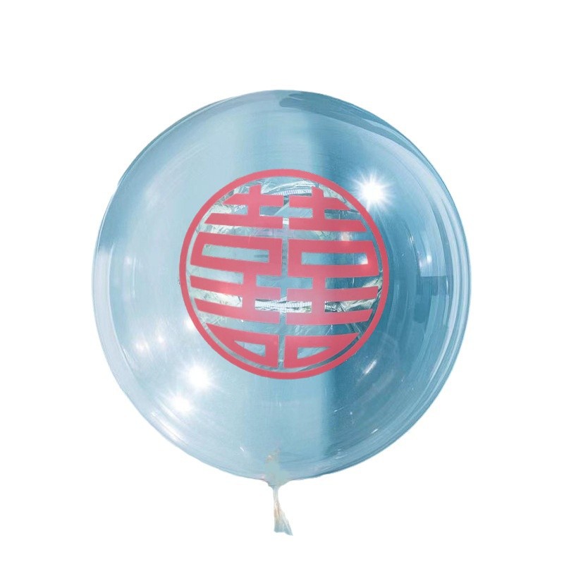 Bola de onda de 18 pulgadas 36 pulgadas 24 pulgadas transparente luminosa celebridad de Internet Xizi globo cuadrado decoración iluminación LED