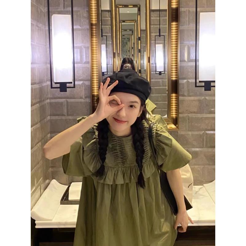 (2개) 작은 검은 면 베레 여성 복고풍 간단한 한국 모자 2023 새로운 얇은 화가 모자 봄과 여름