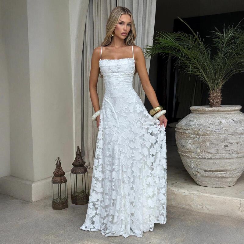 Aliexpress 2026 New Fashion Women's Lace Strapless Evening Dress Slim Fit Waist-Cinching Mermaid Host Dress