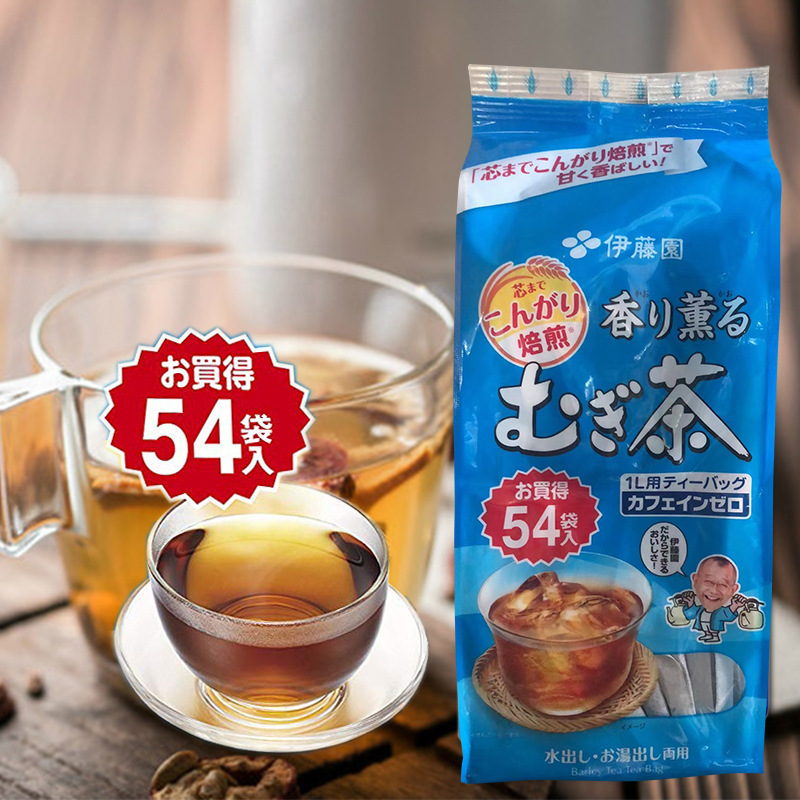 日本の伊藤園麦茶 ティーバッグ 本格的な和風麦茶 妊婦と子供向け オリジナル輸入濃い味のお茶 水出し|undefined