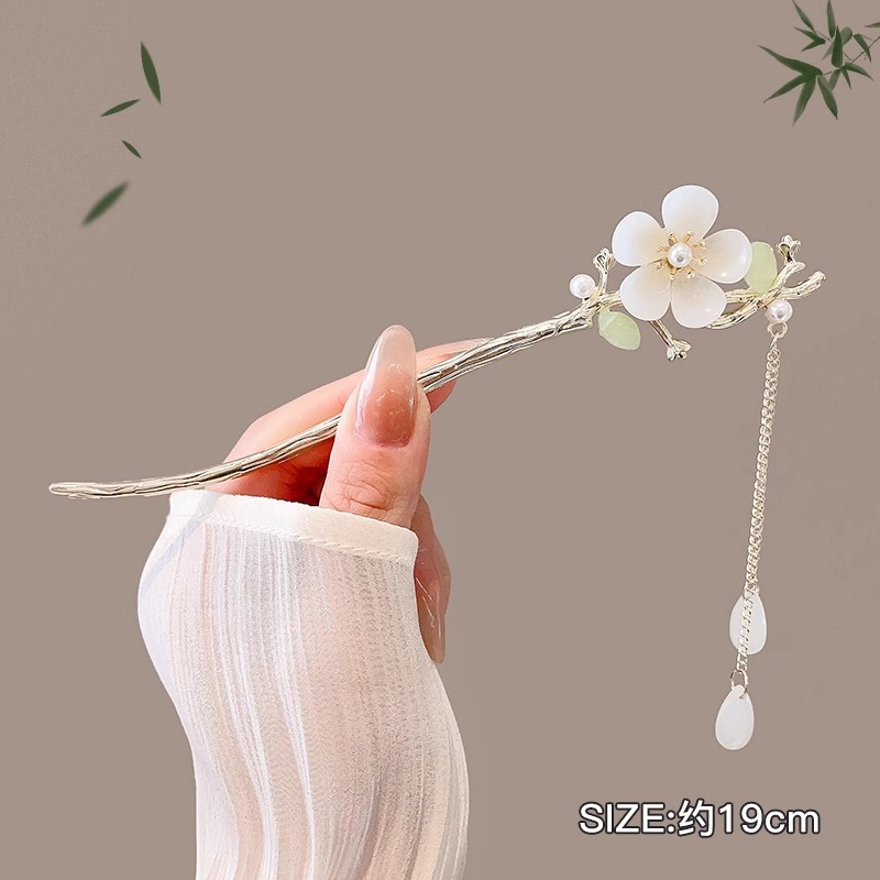 Nuevo estilo chino Maxi falda horquilla 2024 nuevo tocado de horquilla updo de niña estilo antiguo hanfu horquilla