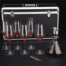 水晶玻璃红酒杯高脚酒杯套5件套波尔多葡萄酒具礼盒套装