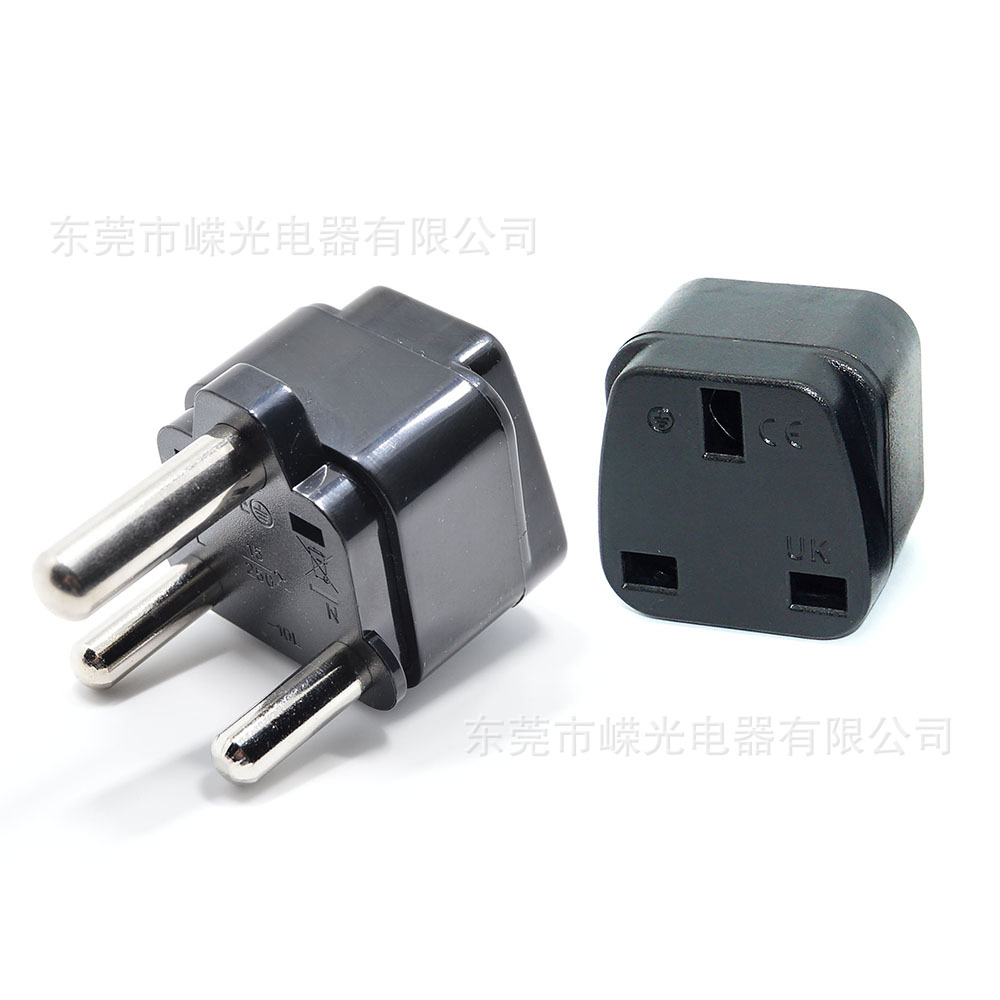 大南非转换插座16A UK-10L 8.0粗圆脚英规转南非英国非洲转换插头