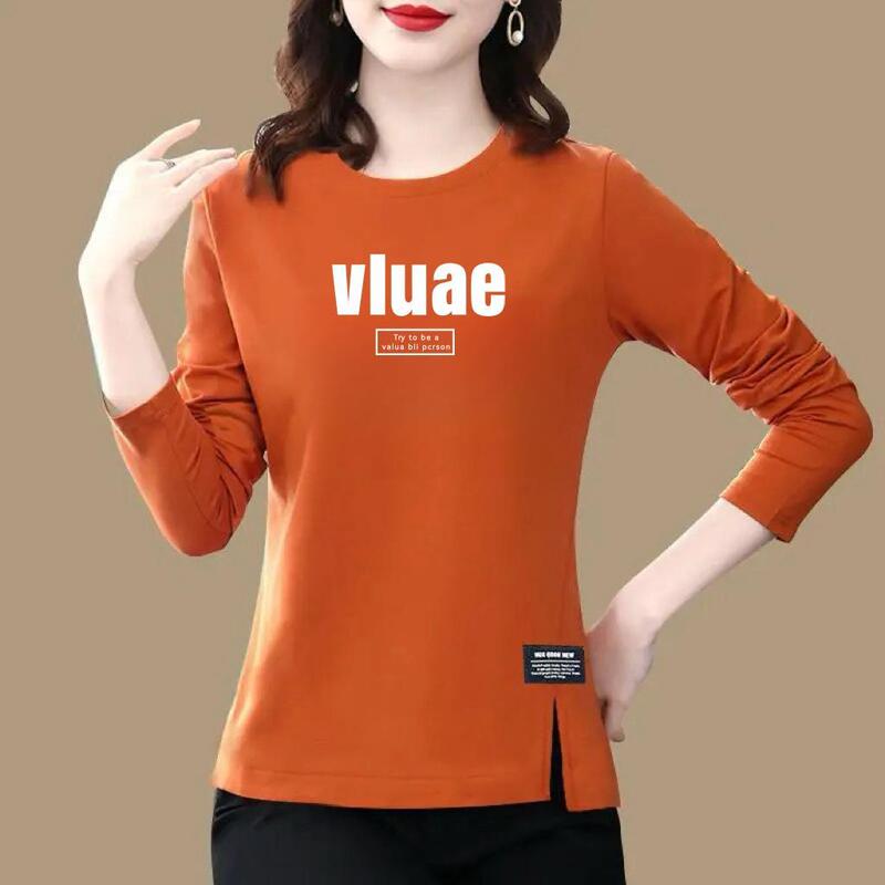 Clearance Sale: Export Surplus Fleece-Lined Thick Long-Sleeve T-Shirt for Middle-Aged and Elderly Mothers, Suitable as an Outerwear or Base Layer