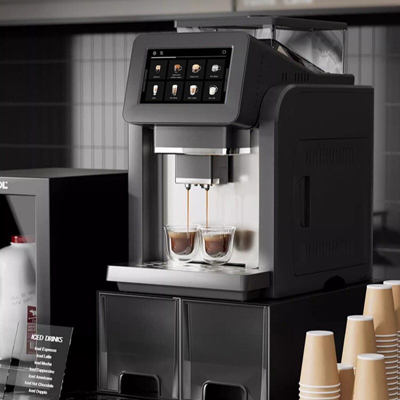 Office Fully Automatic Espresso Machine All-In-One Smart Touch Screen with Grinding Fully Automatic Coffee Machine Oem