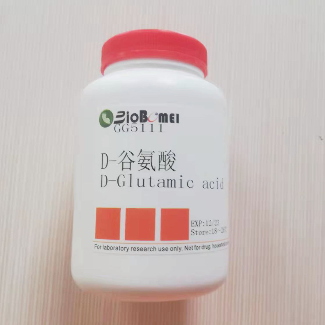 D-谷氨酸 ≥98% 100g  科研实验试剂CAS:6893-26-1