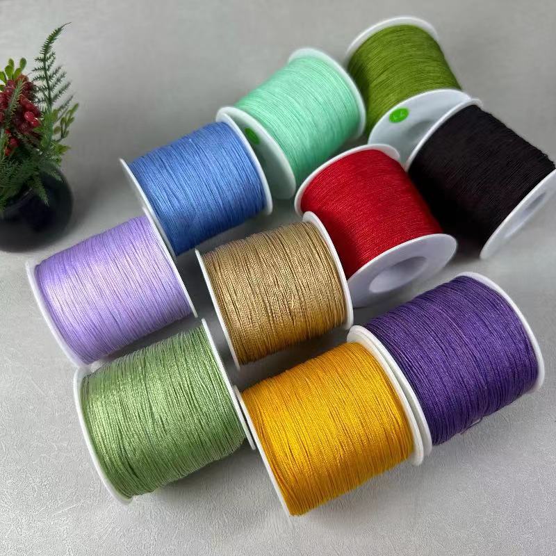 71.5 No. 73 Jade Line 0.6mm Bright Color Braided Line DIY Bracelet Necklace High Density Jewelry Beaded Braided Rope